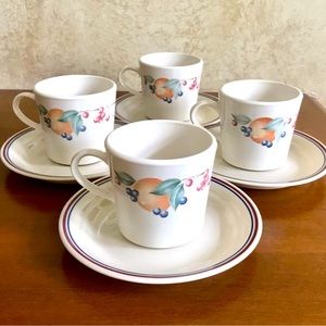 Corelle Abundance Cups with Saucers